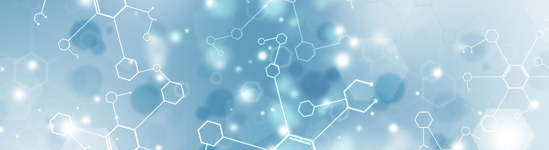 Abstract image of chemical diagrams with blue coloring